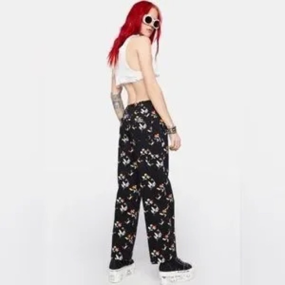 OBEY Wide Leg Carpenter Pants - Digital Floral - Size 25
